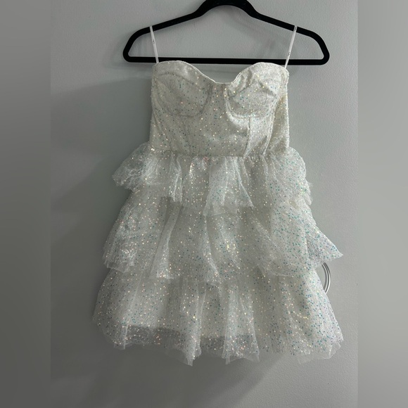 NWT lulus strapless sequin corset dress - Picture 2 of 7